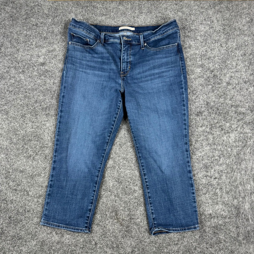 Levi's Jeans Womens Size 32 Blue 311 Shaping Skinny Capri Viscose Stretch Denim